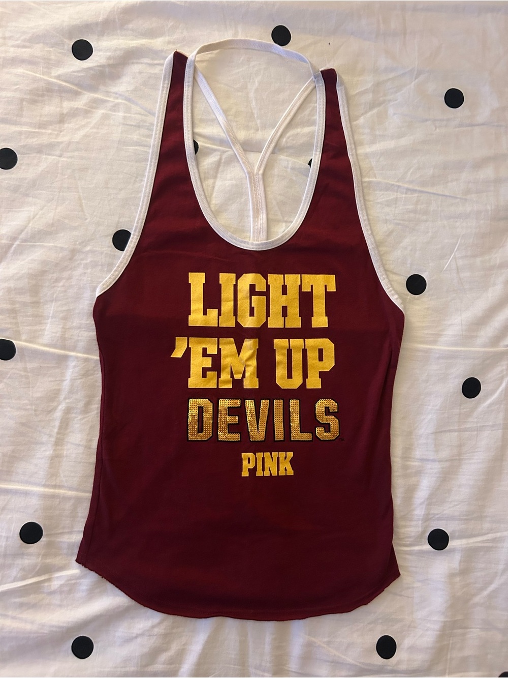 PINK Arizona State Maroon Racerback Tank